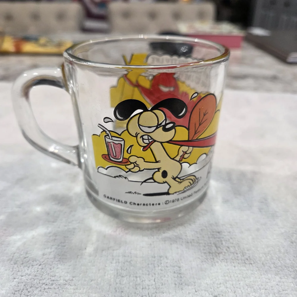Garfield Comic Glass Mug Vintage McDonalds 1980s - Picture 5 of 6